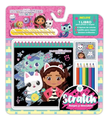 Blister  Para Pintar y Raspar scratch   Gabby Doll House VERTICE
