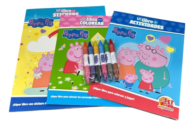 Set de 3 Libros Actividades Peppa Pig VERTICE