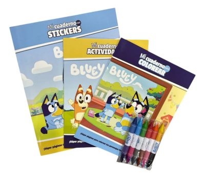 Set 3 Libros Actividades Bluey Vértice