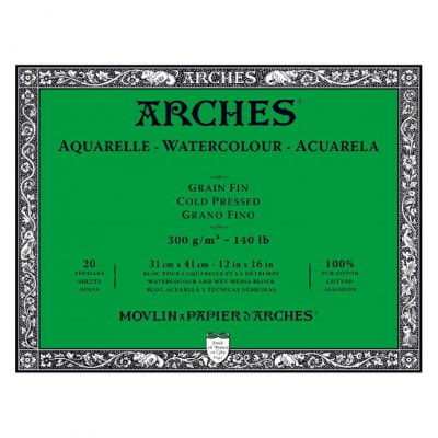 Block Acuarela Arches Grano Fino 300g 31x41cm 20h
