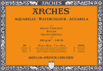 Block Encolado Arches Grano Grueso 18x26 cm