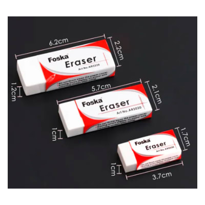 Pack 60 gomas de borrar 62 x 22 x 12 mm Foska