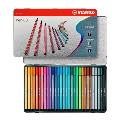 Set Stabilo Pen Point 68 Punta fina 30 Colores