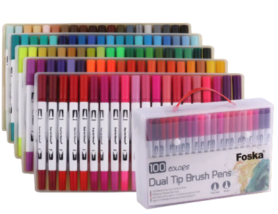 100 lettering marcadores doble punta pincel brush1