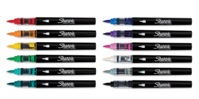 Set 12 Marcadores Acrílicos Punta Pincel  SHARPIE