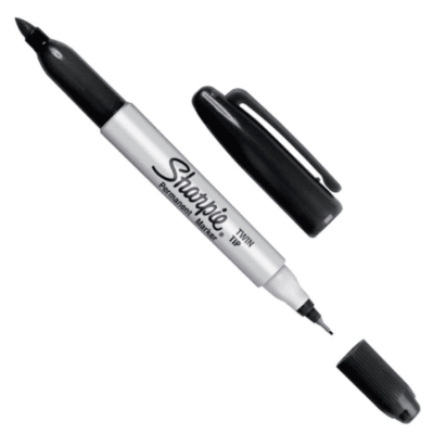 Marcador Doble Punta Negro Sharpie
