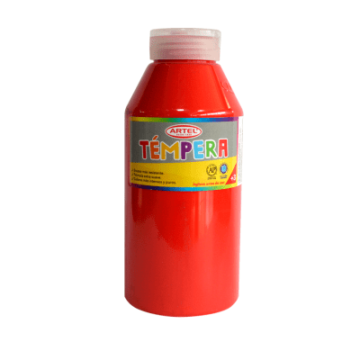 Témpera 500ml Rojo Bermellón Artel