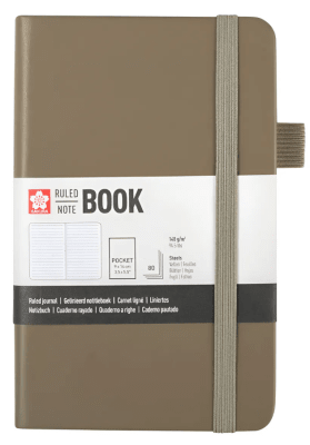 Libreta Hoja Crema Con Cuadrados 9x14cm(Gris Ceniza), Sakura1