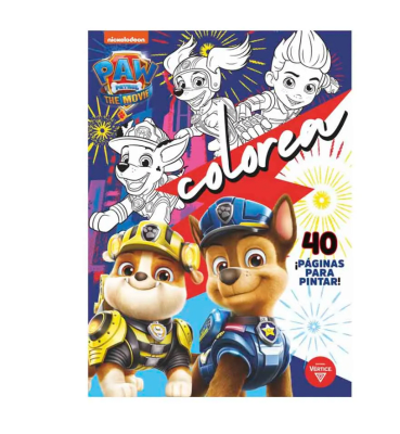 Libro Para Pintar Troquelado 40 Paginas Paw Patrol VERTICE1