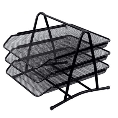 Organizador Malla Negro 3 Niveles 35x30x27 cm Foska1