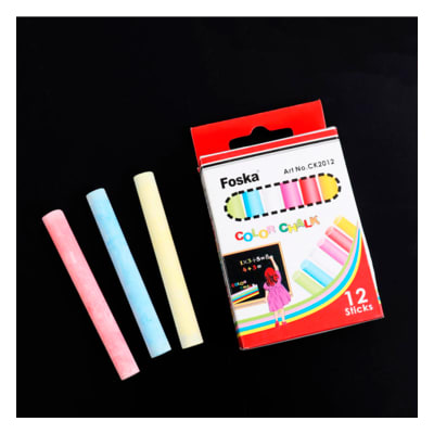 Tizas colores 12 unidades Foska