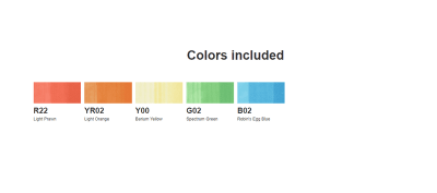 Copic Rainbow Doodle Kit - 7 lápices