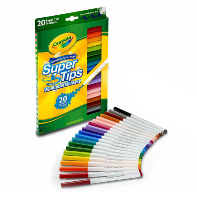 Set 20 Marcadores Super Tips Lavables CRAYOLA1