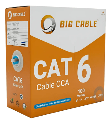 Cable Utp Cat6 100mt Cca Azul Interior Cctv Poe Big Cable1