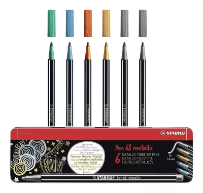 Rotulador Pen 68 Caja Metal 6 und 6806/8-31 Stabilo