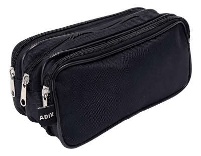 Estuche Escolar Triple Cierre Negro Adix1