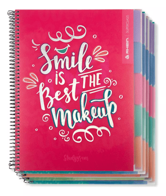 pack 5 cuadernos studygram carta 150 hojas tapa dura