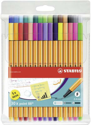 Fineliner Point 88 Set 30 und 8830/1 Stabilo