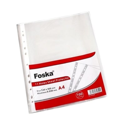 Protectores para hojas Tamaño A4 100 und Foska1