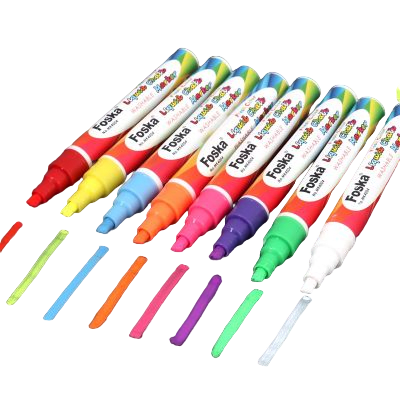8 marcadores de tiza líquida colores