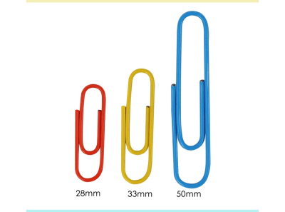 100 clips de colores 50 mm