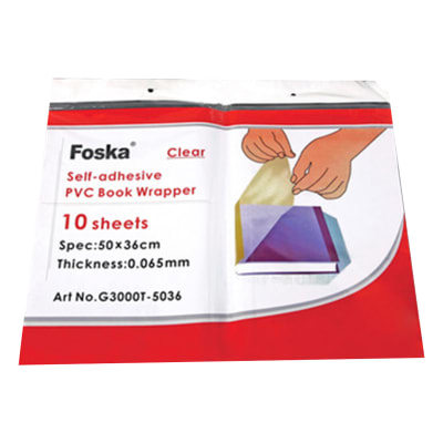 Forro autoadhesivo transparente 10 und Foska