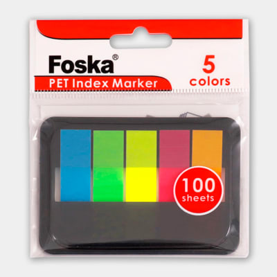 Marca pagina adhesivo separador 5 colores Foska