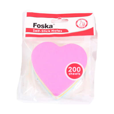 Notas adhesivas diseño corazon 200 hojas post it Foska