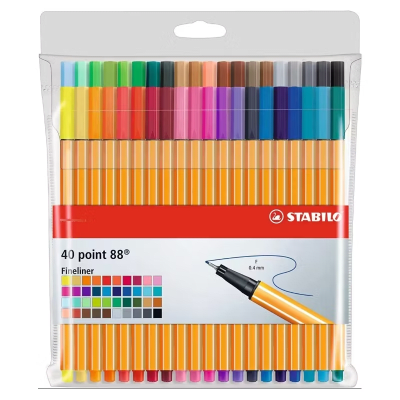 Fineliner Point 88 Set 40 und 8840-1 Stabilo