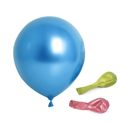 50 Globos de látex 30 cm metalizados