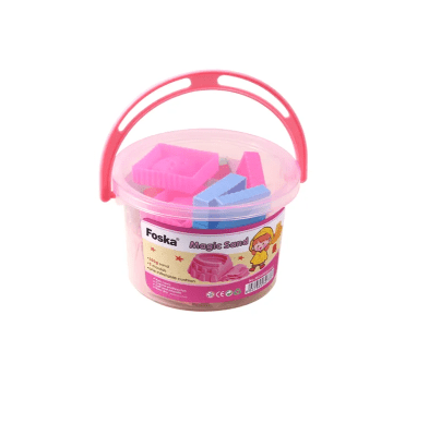 Arena mágica rosa + 13 piezas