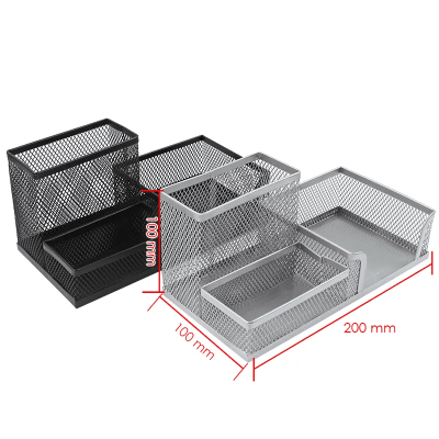 Organizador Oficina Conjunto Plateado 20x10x10 cm Foska