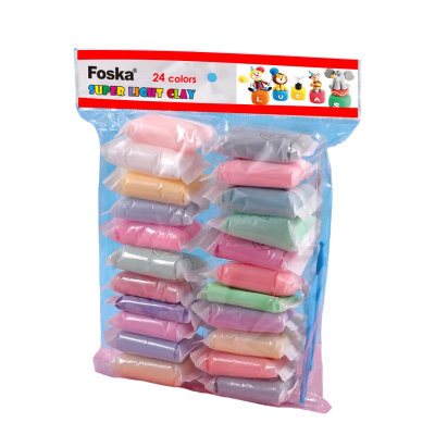 Arcilla Súper Ligera 24 Colores Foska3