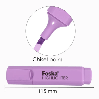 Destacador Pastel 6 Colores MK2030 Foska