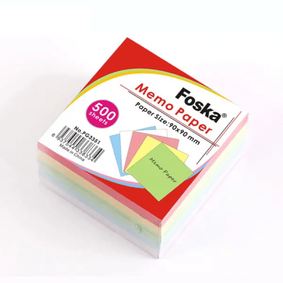 Memo Paper 90x90mm 500 und PG3351 Foska