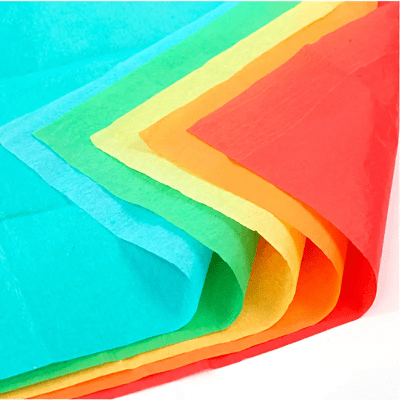 10 Papel volantín seda celeste 50 x 75 cm FOSKA