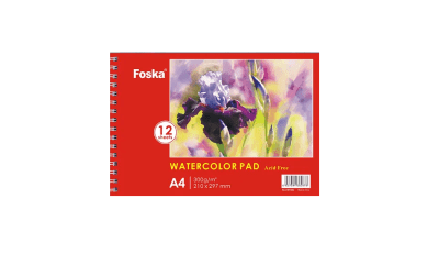 Pad croquera acuarela a4 espirales 12 hojas1