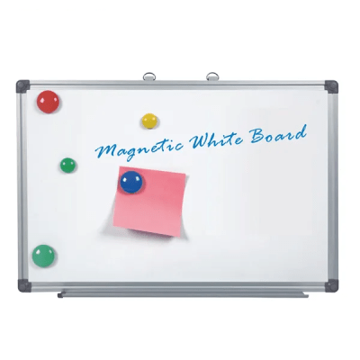 Pizarra blanca 90x150 (marco de aluminio, fondo de metal)