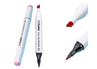 Marcador de doble punta 60 colores MK5004 Foska