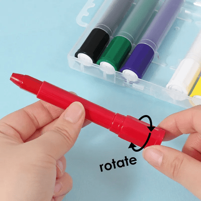 6 Lápices crayones gel seda soluble