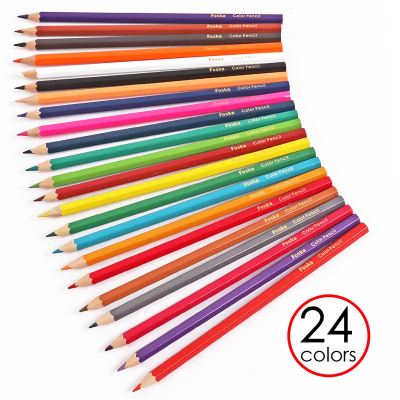 24 Lápices de colores hexagonales calidad
