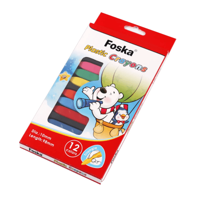 Crayones de Plástico 12 Colores SF2038 Foska