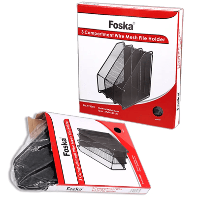 Organizador Malla Triple 29x31x24 cm HY1001 Negro Foska