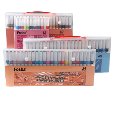 48 marcadores plumones acrílicos colores