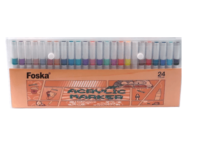 24 marcadores plumones acrílicos colores