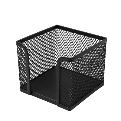 Caja Portanotas Malla Negra 10x10x8 cm Foska
