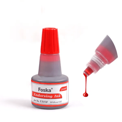 Tinta para Tampón Rojo 30ml YX030 Foska