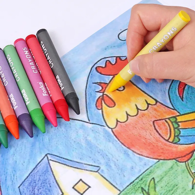 12 crayones cera jumbo escolar