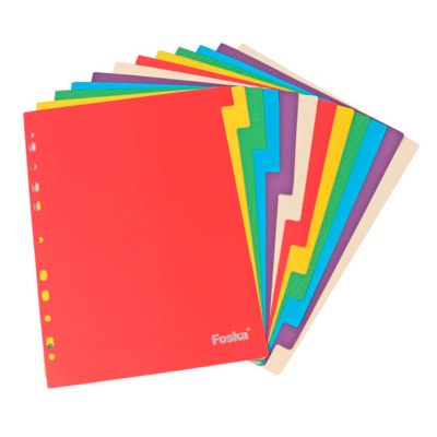 Separadores de papel A4 12 unidades Foska