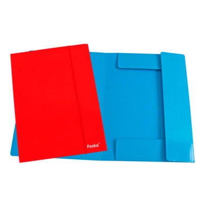 Carpeta Cartón Plastificado 600g A4 con Elástico Foska